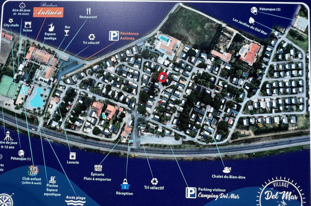 Campsite Del Mar 10, Mobil Petit Paradis, 6 Personnes, Bord De Mer, Del Mar Village Argeles-sur-Mer